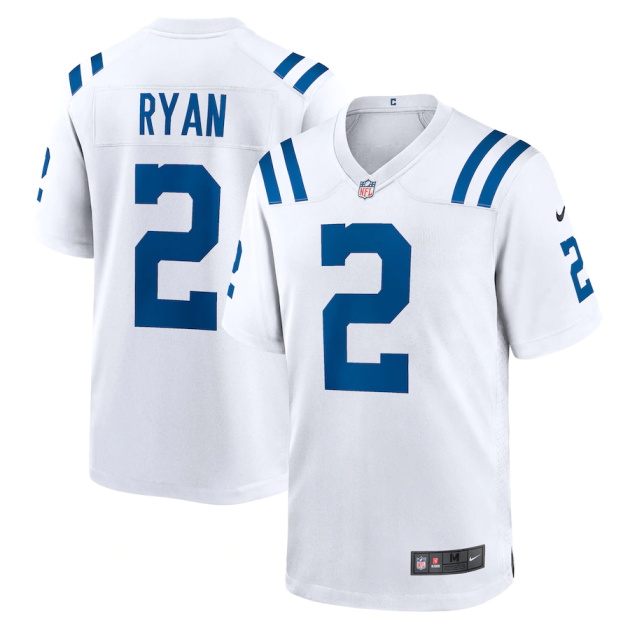 mens nike matt ryan white indianapolis colts game jersey